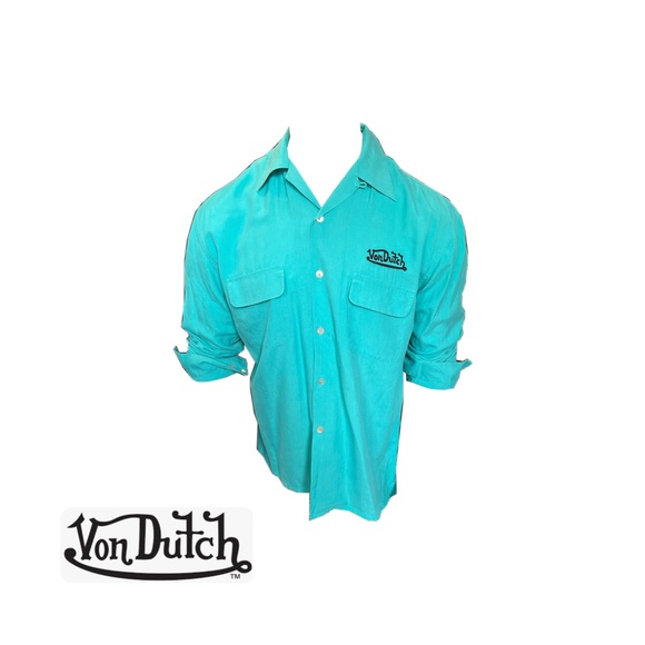 Vintage Von Dutch silk Button up - Picture 2 of 7